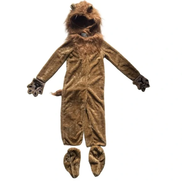 Cowardly Lion Wizard of Oz Boy Halloween Costume Realistic Mane Small 6-7 - Picture 3 of 16